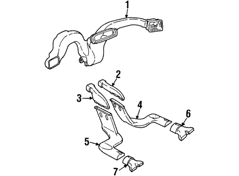 1998 Audi Cabriolet Ducts