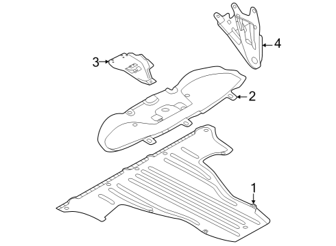 2022 Audi Q4 e-tron Sportback Under Cover & Splash Shields Diagram 2