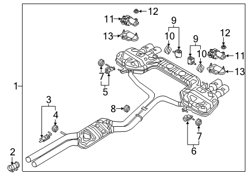 2022 Audi S6 Exhaust Components Diagram 2