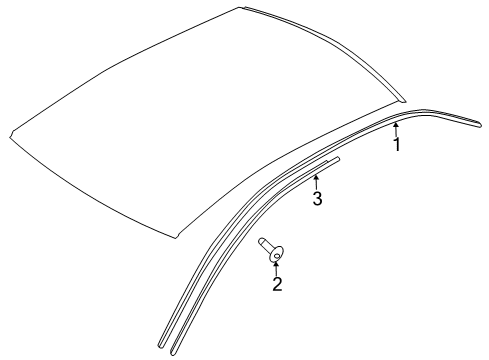 2013 Audi RS5 Exterior Trim - Roof Diagram 2