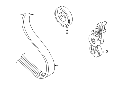 2003 Audi A4 Belts & Pulleys, Maintenance Diagram 2