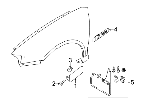 2007 Audi A3 Quattro Exterior Trim - Fender