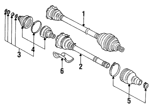 1994 Audi 90 Quattro Drive Axles - Front