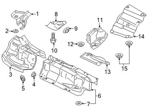 2020 Audi S5 Heat Shields Diagram 1