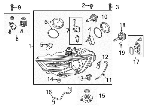 2020 Audi A3 Quattro Headlamp Components