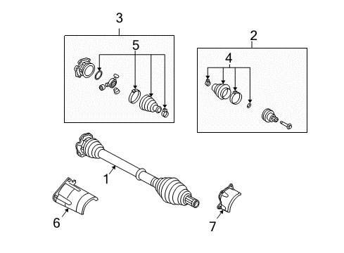 2006 Audi S4 Drive Axles - Front Diagram 1