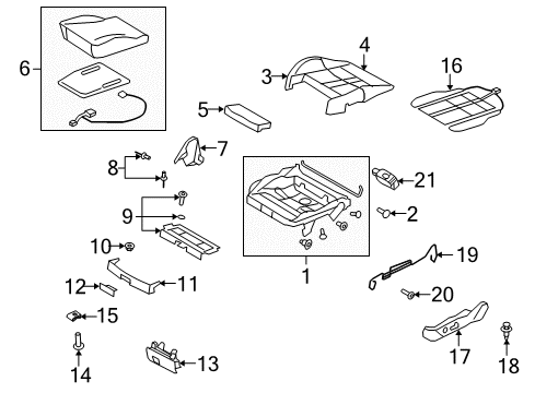 2015 Audi A5 Quattro Front Seat Components Diagram 4