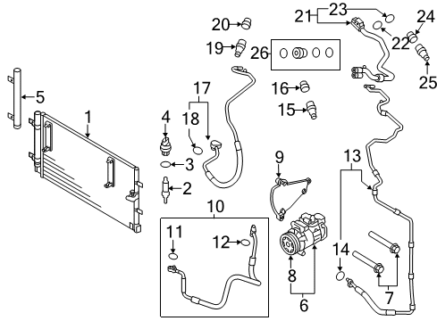 2015 Audi S4 A/C Condenser, Compressor & Lines