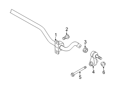 2015 Audi A3 Stabilizer Bar & Components - Rear Diagram 1