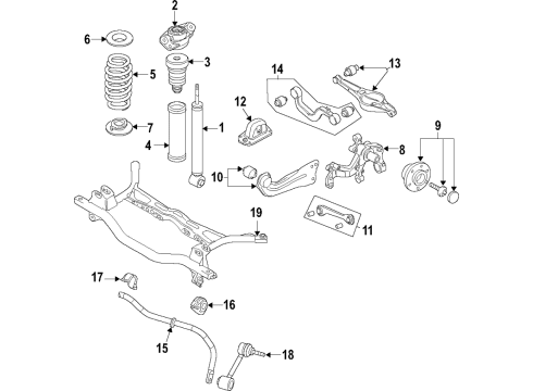 2017 Audi Q3 Quattro Rear Axle, Lower Control Arm, Upper Control Arm, Ride Control, Stabilizer Bar, Suspension Components