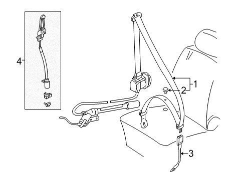 2008 Audi S8 Front Seat Belts