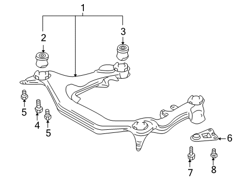 2003 Audi A4 Suspension Mounting - Front Diagram 2