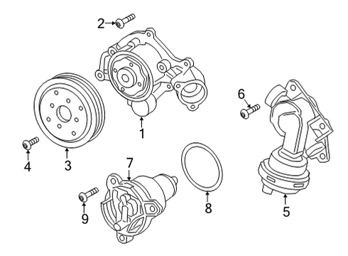 2020 Audi A8 Quattro Water Pump