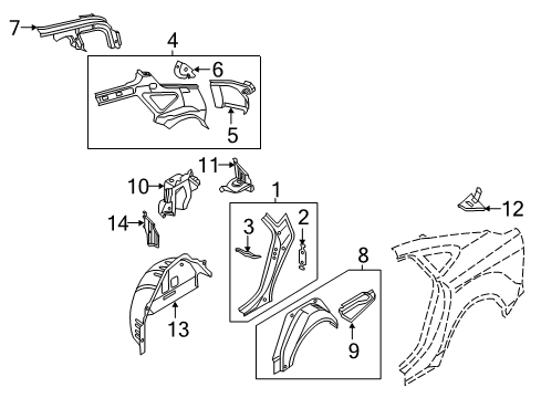 2018 Audi RS7 Inner Structure - Quarter Panel