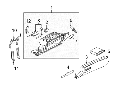 2008 Audi S8 Glove Box