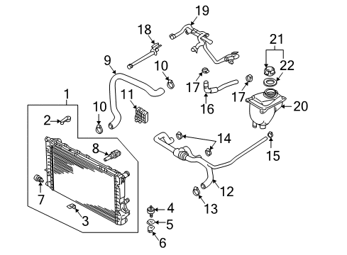 1999 Audi A8 Quattro Radiator & Components