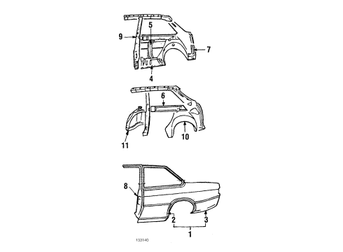 1985 Audi Quattro Quarter Panel & Components