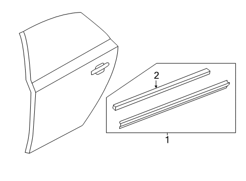 2018 Audi RS7 Exterior Trim - Rear Door