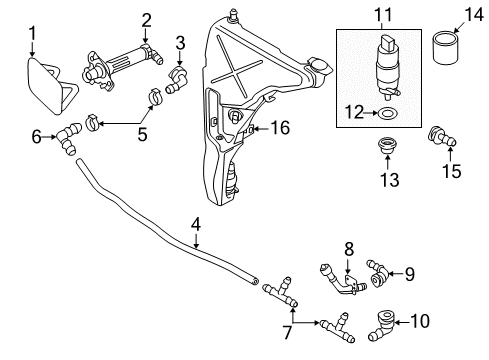 2014 Audi A6 Washer Components