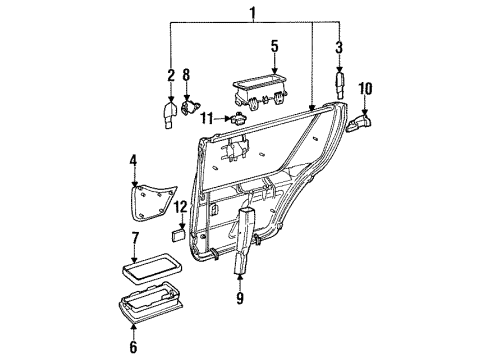 1994 Audi 90 Quattro Interior Trim - Rear Door