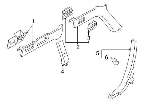 2005 Audi Allroad Quattro Interior Trim - Quarter Panels