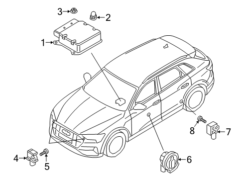 2019 Audi Q3 Air Bag Components Diagram 2