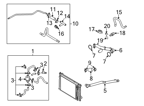 2008 Audi RS4 Hoses, Lines & Pipes Diagram 1