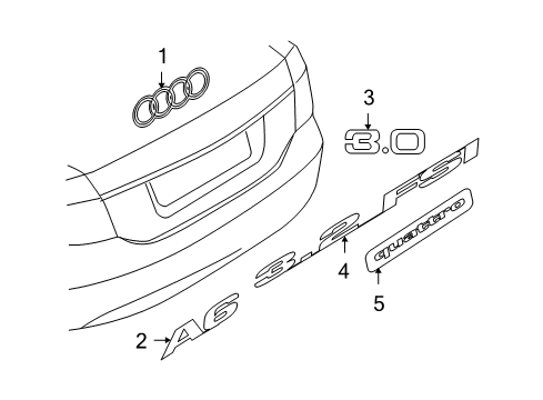 2006 Audi A6 Quattro Exterior Trim - Lift Gate