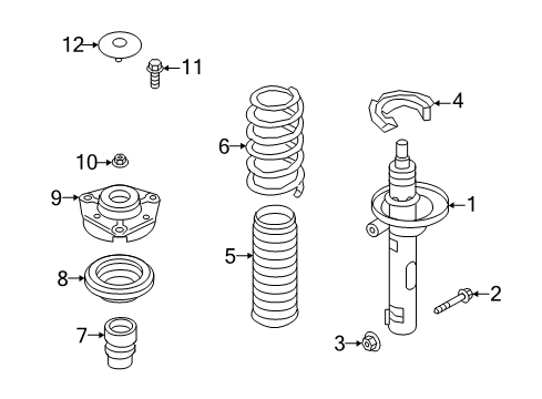 2022 Audi Q3 Struts & Components - Front