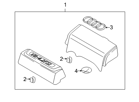 2010 Audi A6 Quattro Engine Appearance Cover Diagram 1