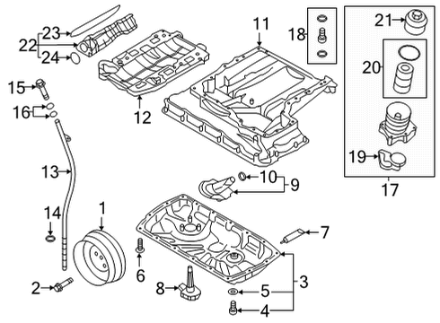 2023 Audi Q7 Air Filter Diagram for 4M0-133-843-G