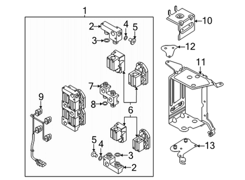 2021 Audi A8 Quattro A/C Condenser, Compressor & Lines Diagram 4