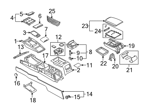 2011 Audi S6 Console Diagram 1