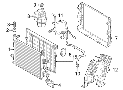 2023 Audi Q4 e-tron Sportback Radiator & Components Diagram 3