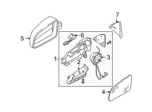 2006 Audi A6 Quattro Outside Mirrors