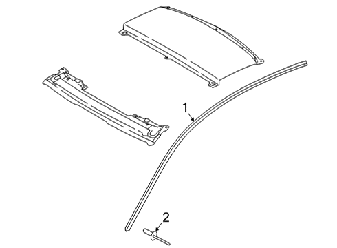 2022 Audi RS5 Sportback Exterior Trim - Roof