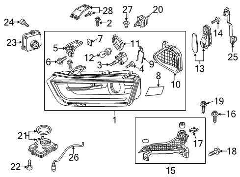 2015 Audi Q3 Quattro Headlamps, Headlamp Washers/Wipers