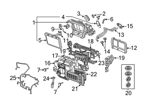 2022 Audi RS5 A/C Evaporator & Heater Components