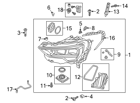 2024 Audi Q3 Headlamp Components