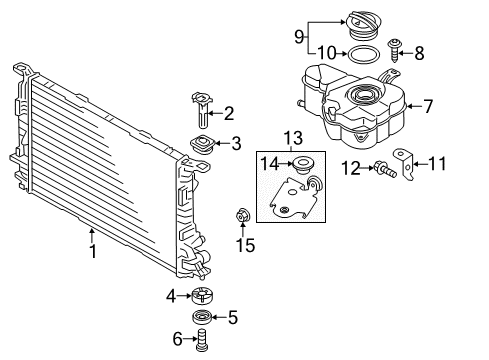 2016 Audi S8 Radiator & Components Diagram 3