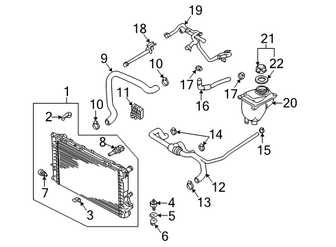 1997 Audi A8 Radiator & Components