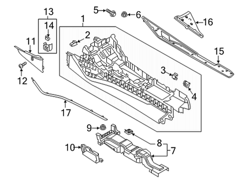 2021 Audi RS7 Sportback Console Diagram 2