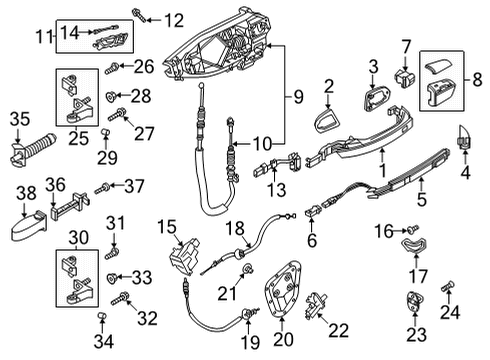 2022 Audi A6 allroad Rear Door - Body & Hardware Diagram 3