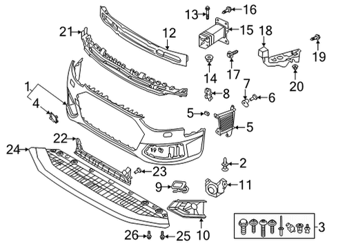 2022 Audi A4 Quattro Bumper & Components - Front Diagram 1