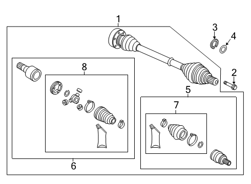 2016 Audi A3 Sportback e-tron Drive Axles - Front