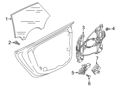 2024 Audi RS5 Sportback Glass - Rear Door