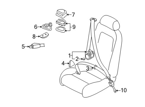 2006 Audi TT Seat Belt