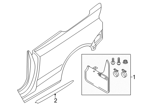 2019 Audi A3 Quattro Exterior Trim - Quarter Panel Diagram 1