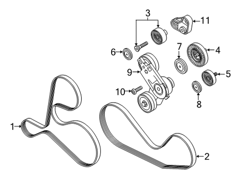 2022 Audi Q7 Belts & Pulleys, Cooling Diagram 2