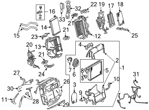 2009 Audi S5 A/C Evaporator & Heater Components